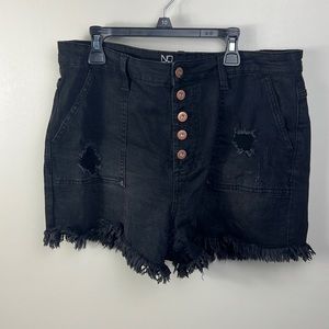 High Rise Denim Shorts